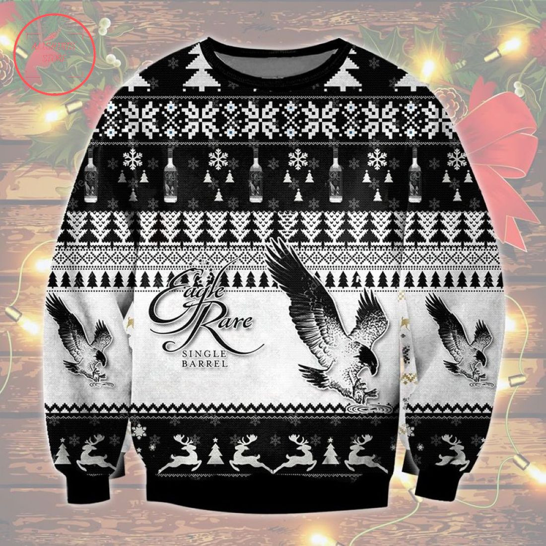 Eagle Rare Whiskey Ugly Christmas Sweater