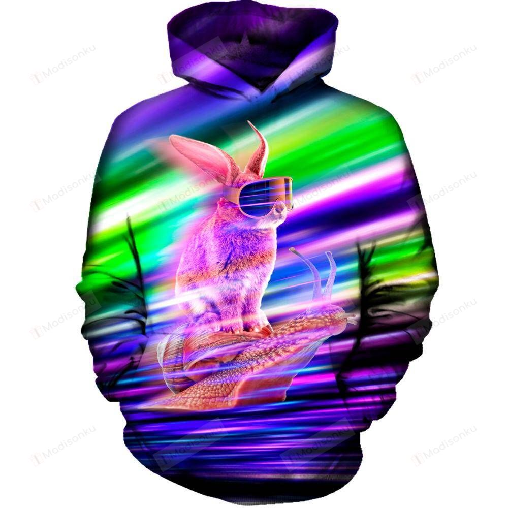 Rabbit Speed 3D All Over Print Hoodie, Zip-Up Hoodie