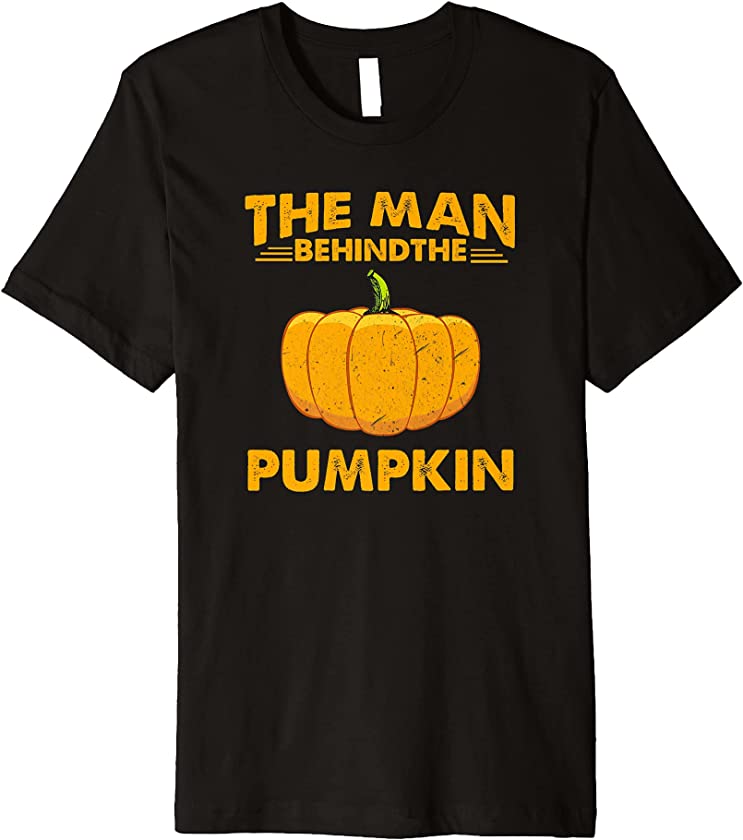 The Man Behind The Pumpkin Halloween Candy Carving Spooky Premium T-Shirt