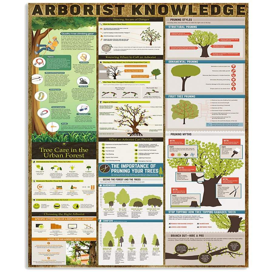 Arborist Knowledge  Special Unique Custom Design Vertical Poster