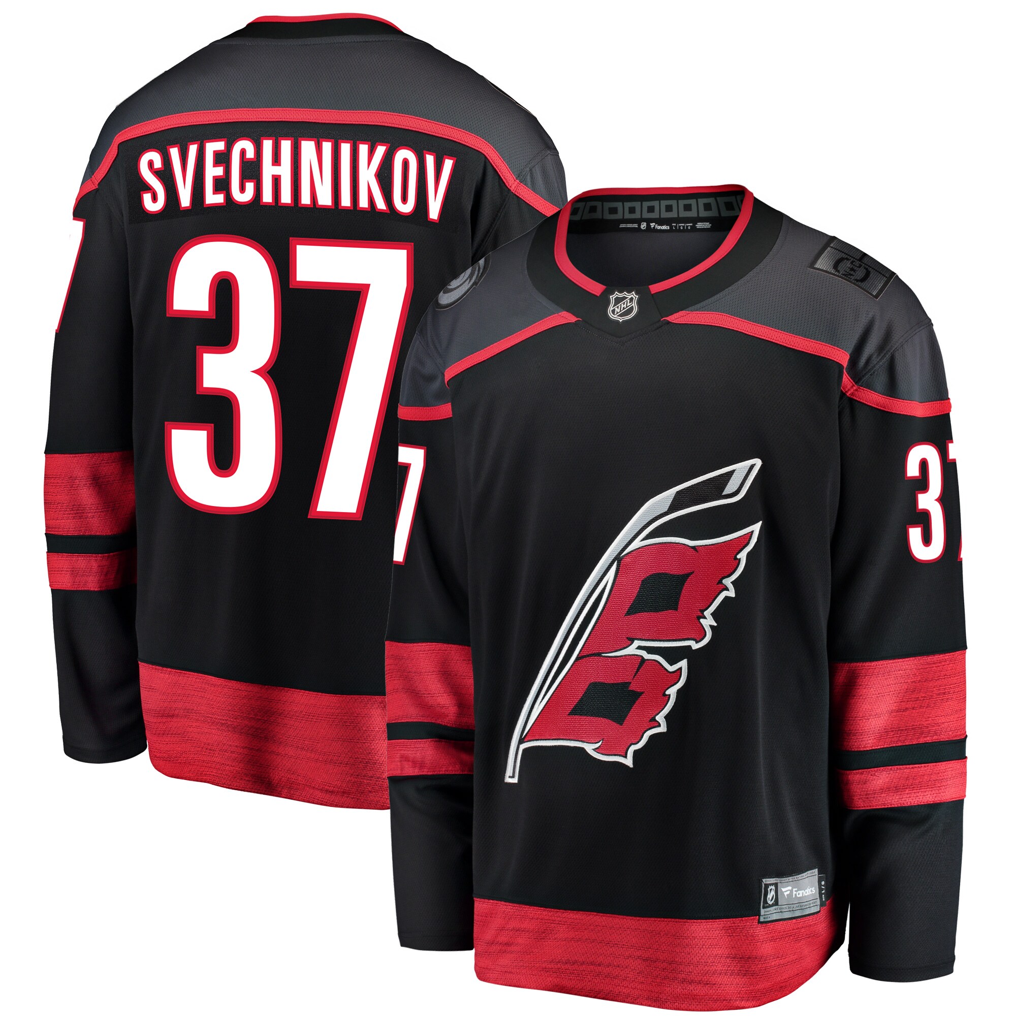 Men's Carolina Hurricanes Andrei Svechnikov Black Home Premier Breakaway Player Jersey