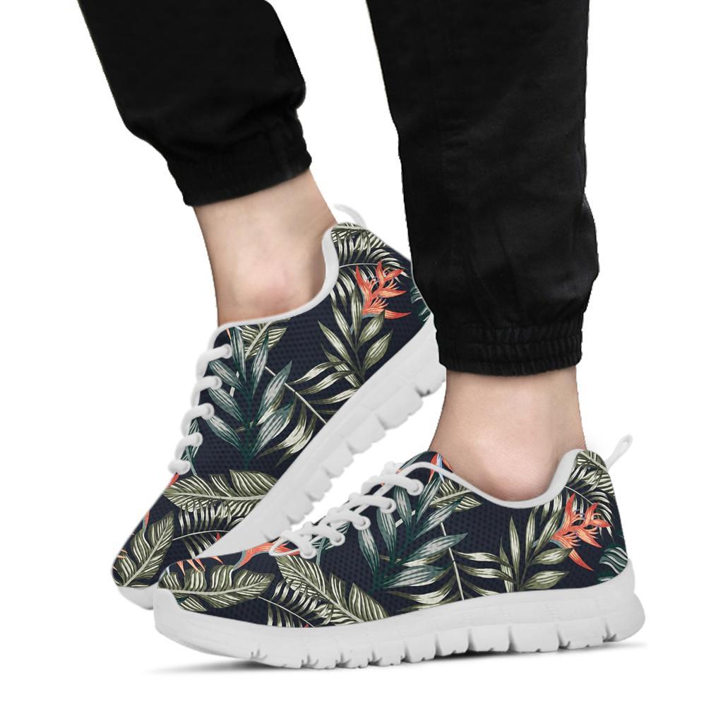 Bird Of Paradise Pattern Print Design BOP02 Sneakers White