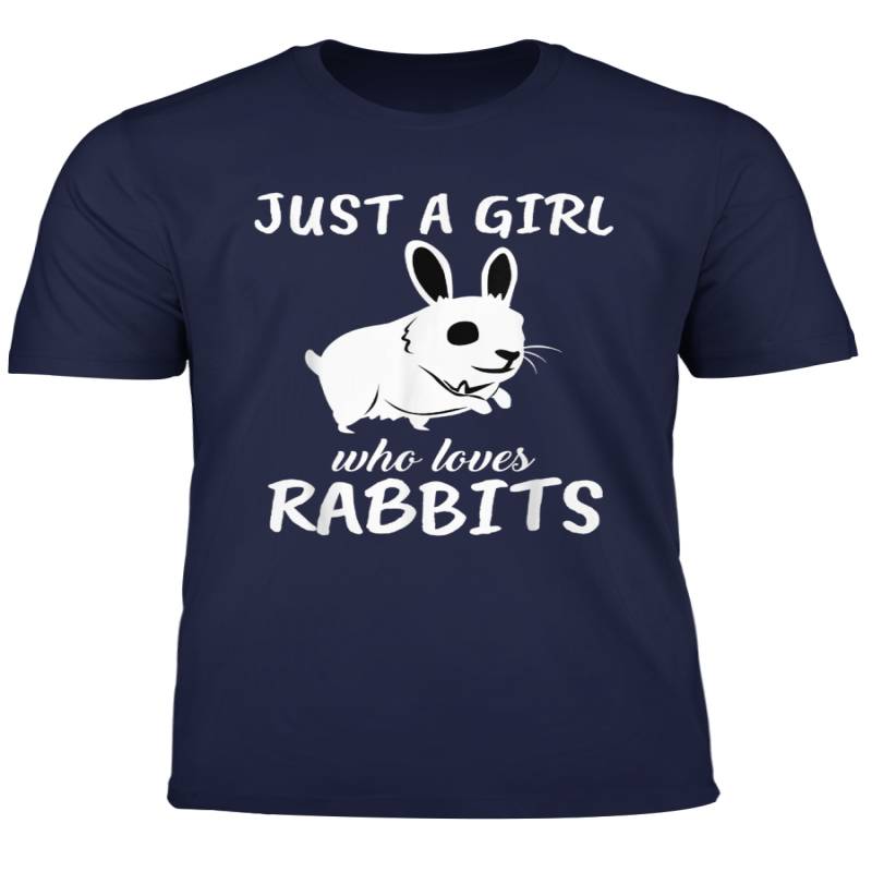 Damen Just A Girl Who Loves Rabbits Geschenk Kaninchen T Shirt