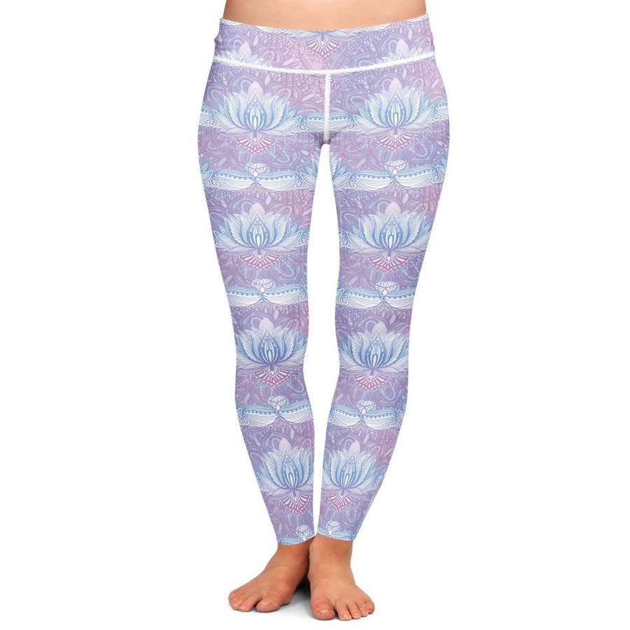 Cotton Candy Lotus Skies Yoga Leggings