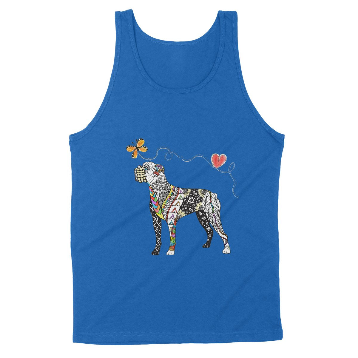Zentangle Rainbow Boxer – Standard Tank, Gift For Dog Lover, Gift For Bull Terrier Lover T-Shirt Hoodie All Color Size S-5Xl