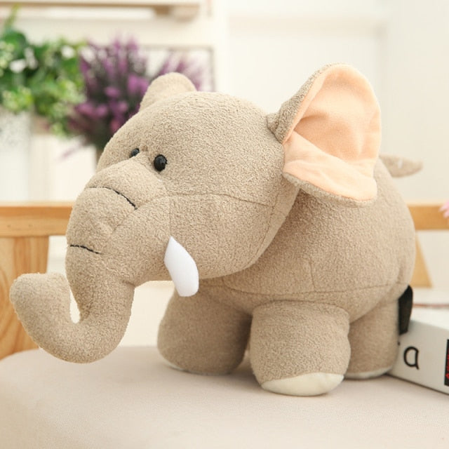 Cute Big Head Hippo Elephant Short Plush Stuffed Pillow Doll Gift