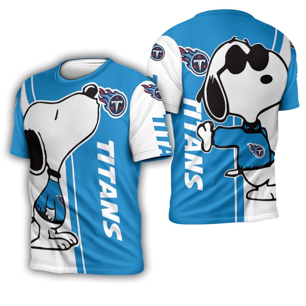 Tennessee Titans Snoopy Lover 3D Printed 3D T-Shirt