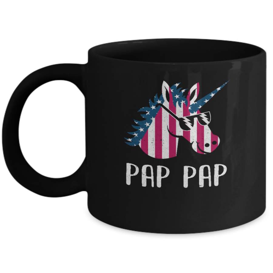 Patriotic Pap Pap Unicorn Americorn 4Th Of July Mug