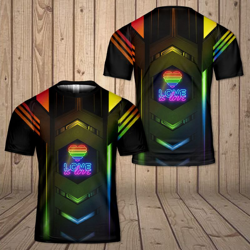 Love Is Love Pride 3D T Shirt, Pride Month Clothing, Lgbt Shirts 3D