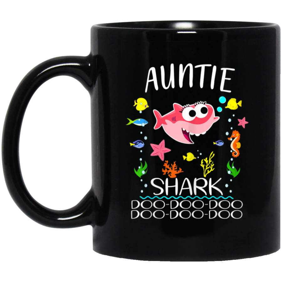 Auntie Shark Doo Doo Matching Family Sharks T-Sh Coffee Mug