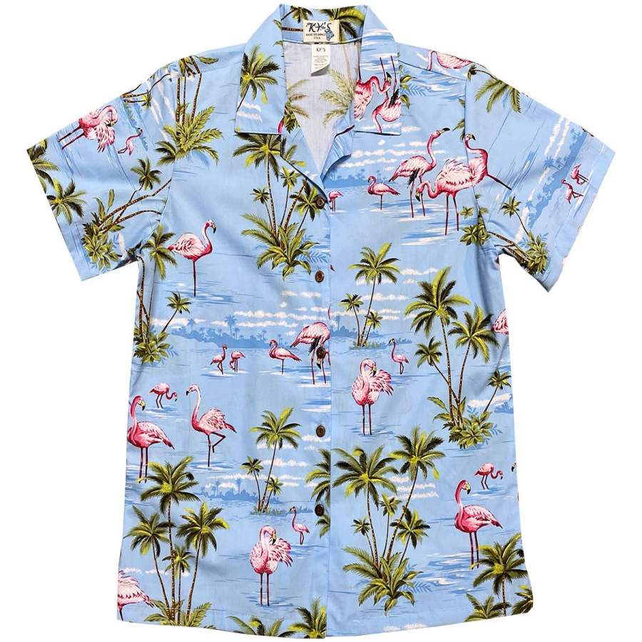 Flamingo Island Blue Hawaii Shirt Ha87005