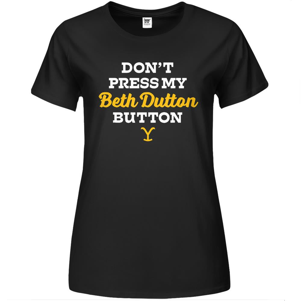 Yellowstone Beth Dutton Button Premium Womens T Shirts