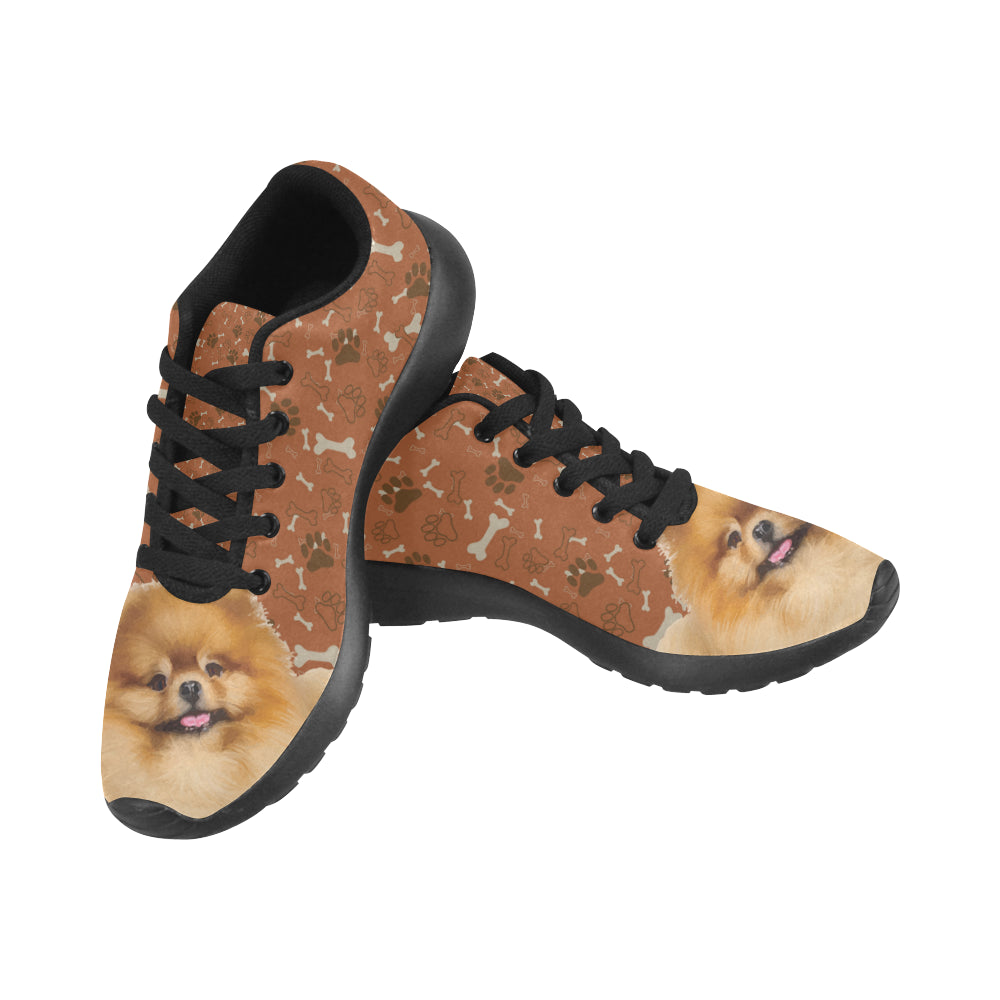 Pomeranian Dog Black Sneakers Size 13-15 for Men