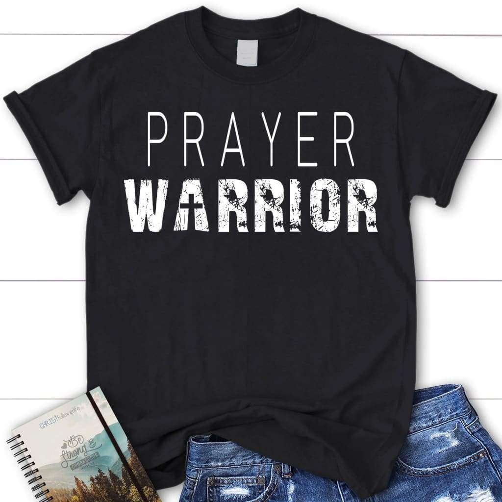 Prayer Warrior Personalized Church Name Womens Christian T-Shirt