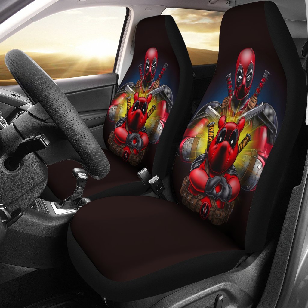 Pooh X Deadpool Car Seat Cover