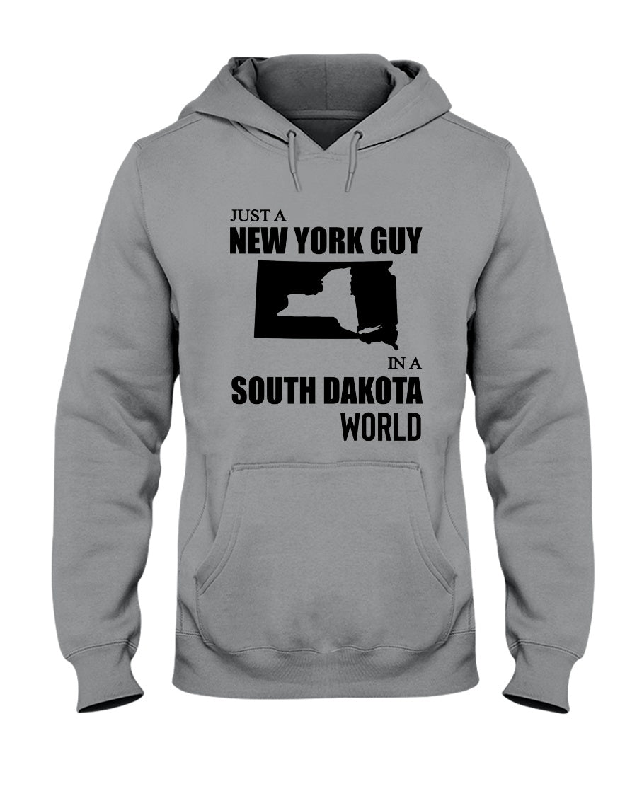 Just A New York Guy In A South Dakota World Personalized Nation Gifts Hoodie