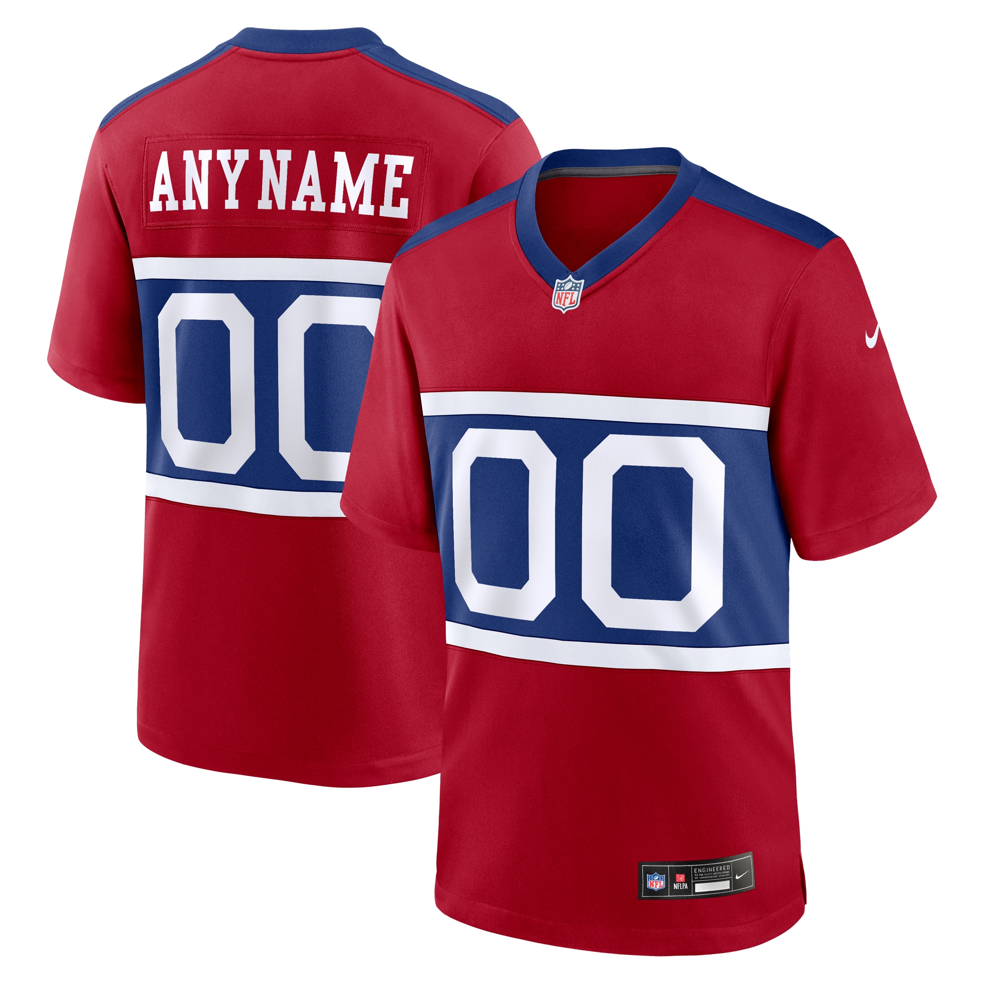 New York Giants Alternate Game Custom Jersey - Century Red - Opalve Store