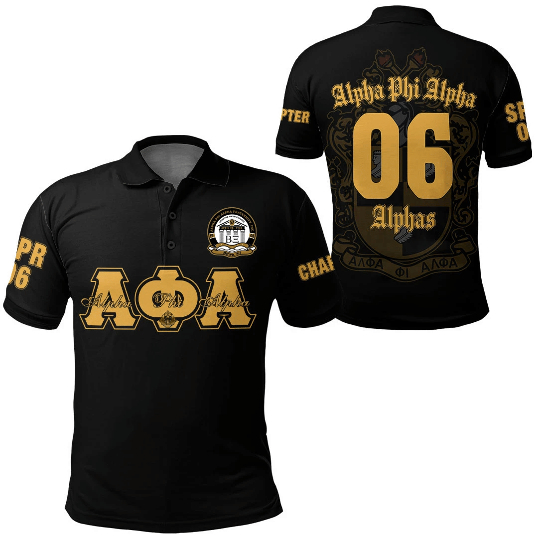 Africa Zone Polo Shirt – Alpha Phi Alpha Bradley Alphas Polo Shirt A7