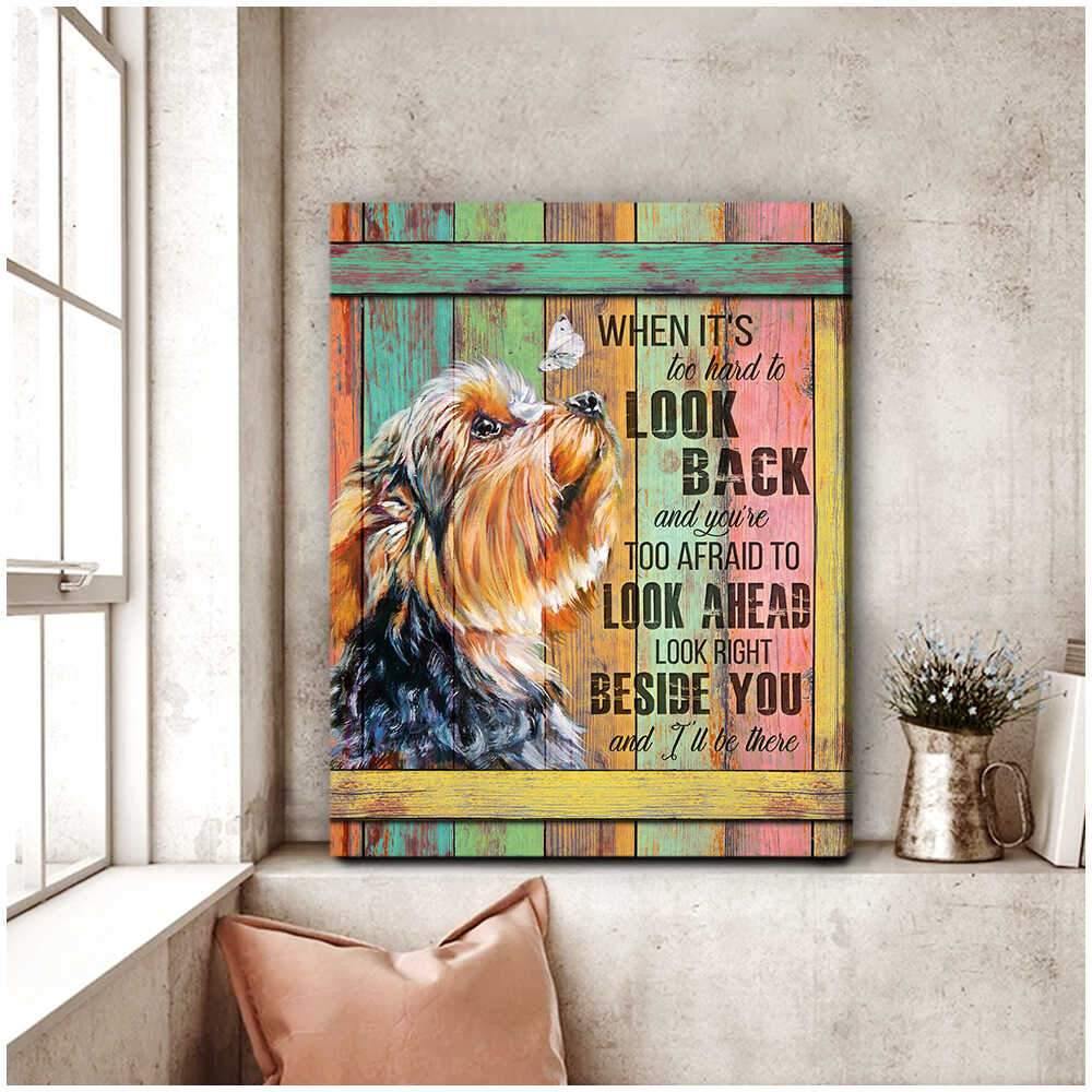 Personalized Dog/Cat Canvas Wall Art – Animal Canvas – Custom Photo Right Beside You Dog Canvas Wall Art Decor