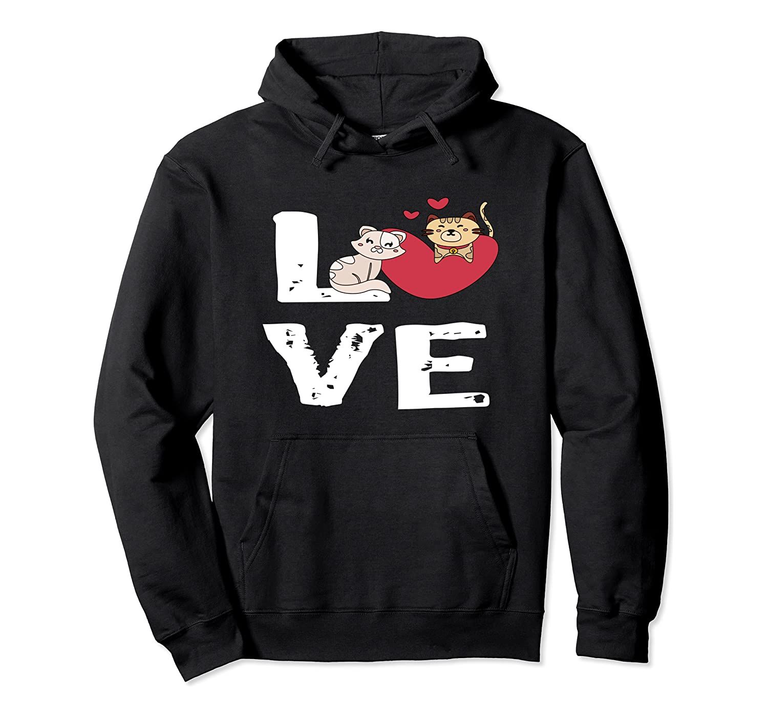 Cat Lover Love Cats Gift Kittens Lover For Men Women Pullover Hoodie