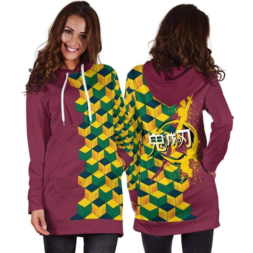 Demon Slayer Giyuu Custom Women Hoodie Dress Anime Cosplay Costume