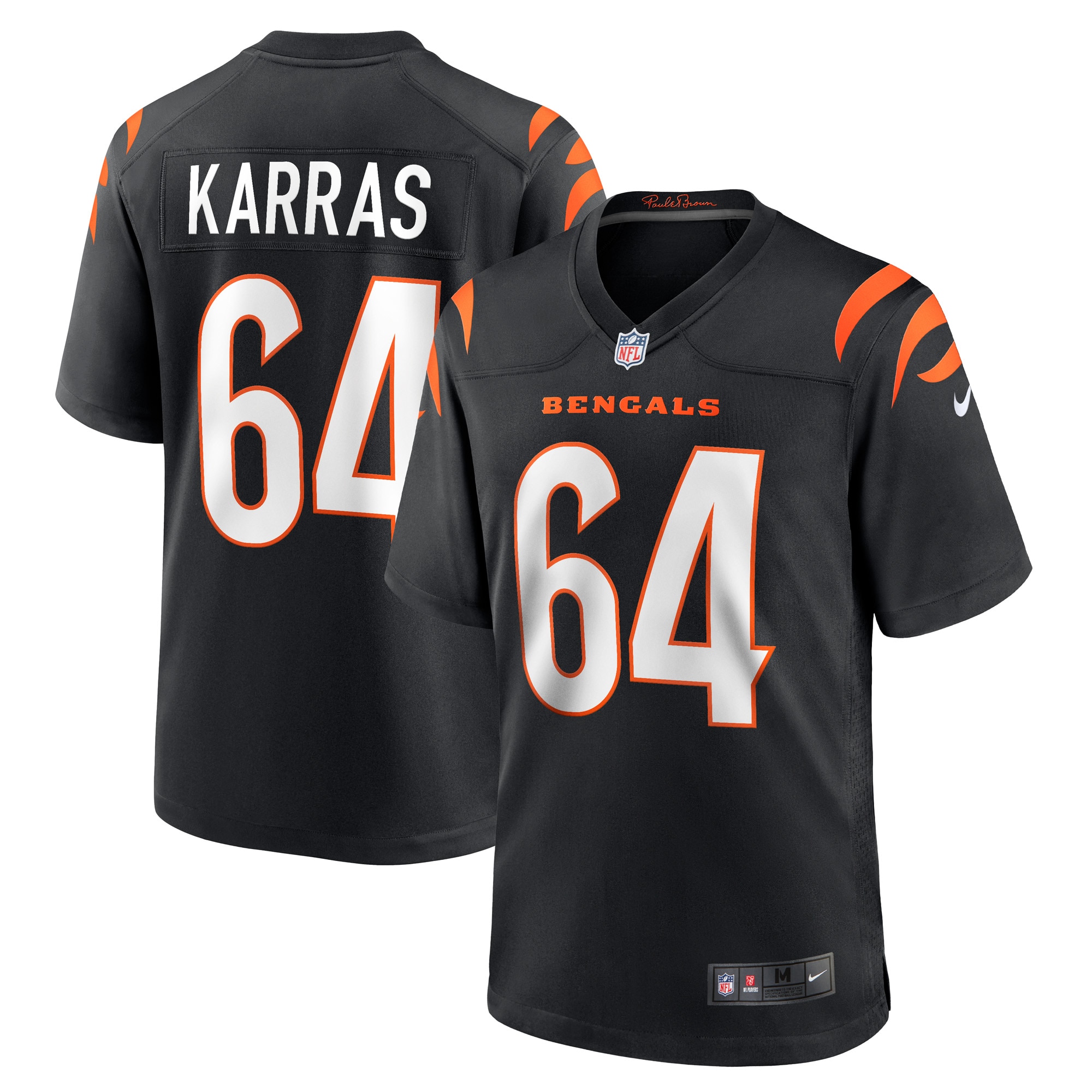 Men’s Cincinnati Bengals Ted Karras Black Game Player Jersey