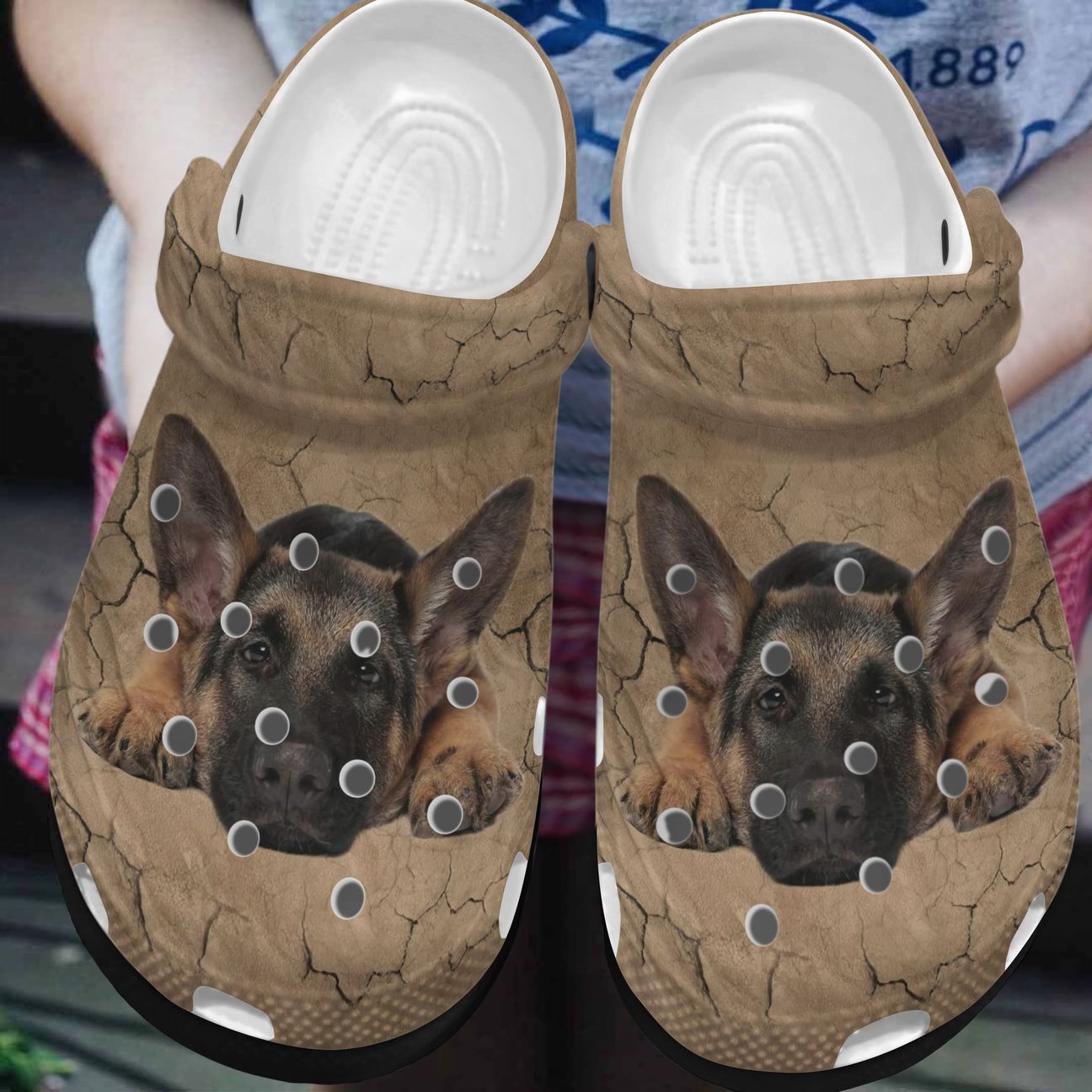 German Shepherd Personalized Clog, Custom Name, Text, Color, Number Fashion Style For Women, Men, Kid, Print 3D