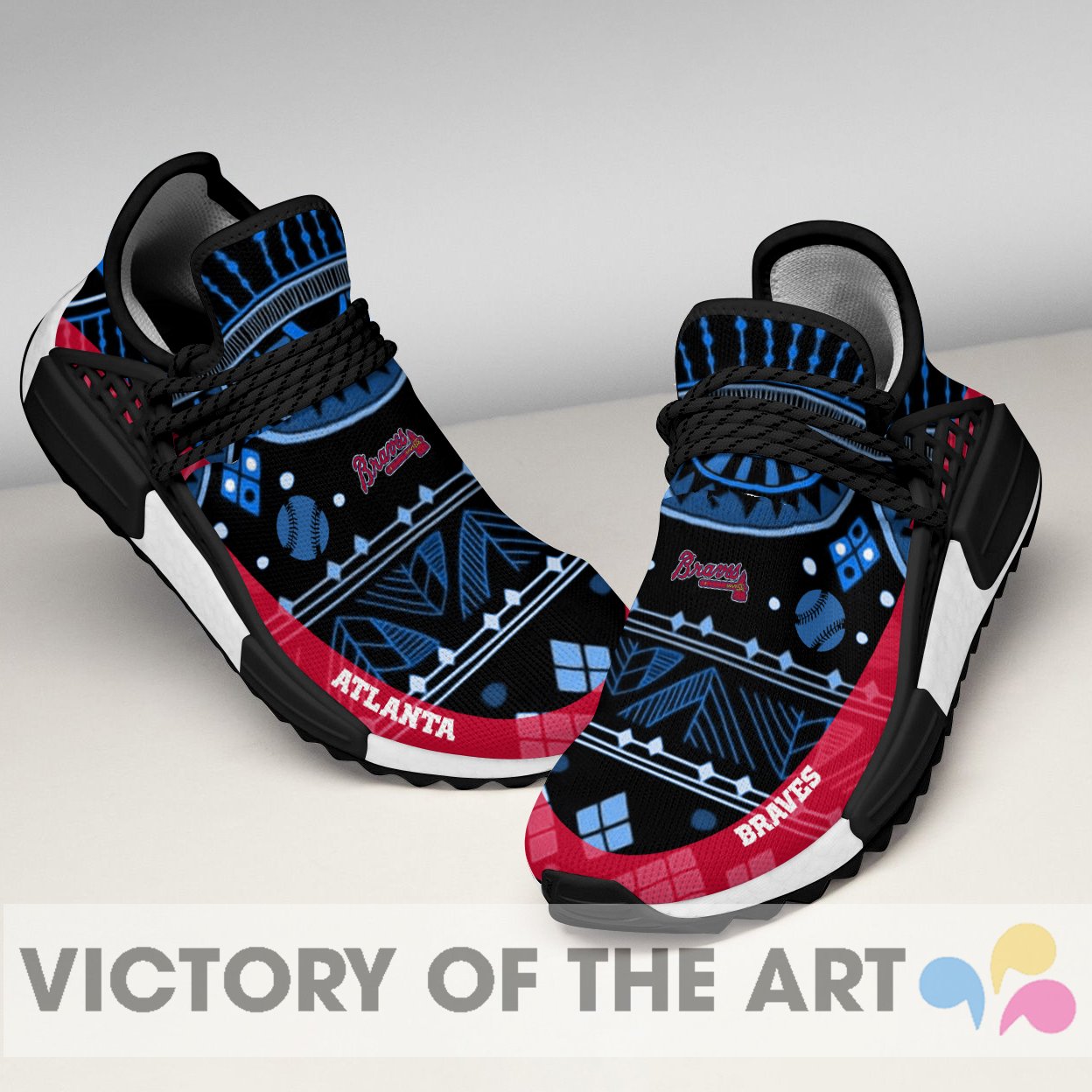 Wonderful Pattern Human Race Atlanta Braves Shoes For Fans