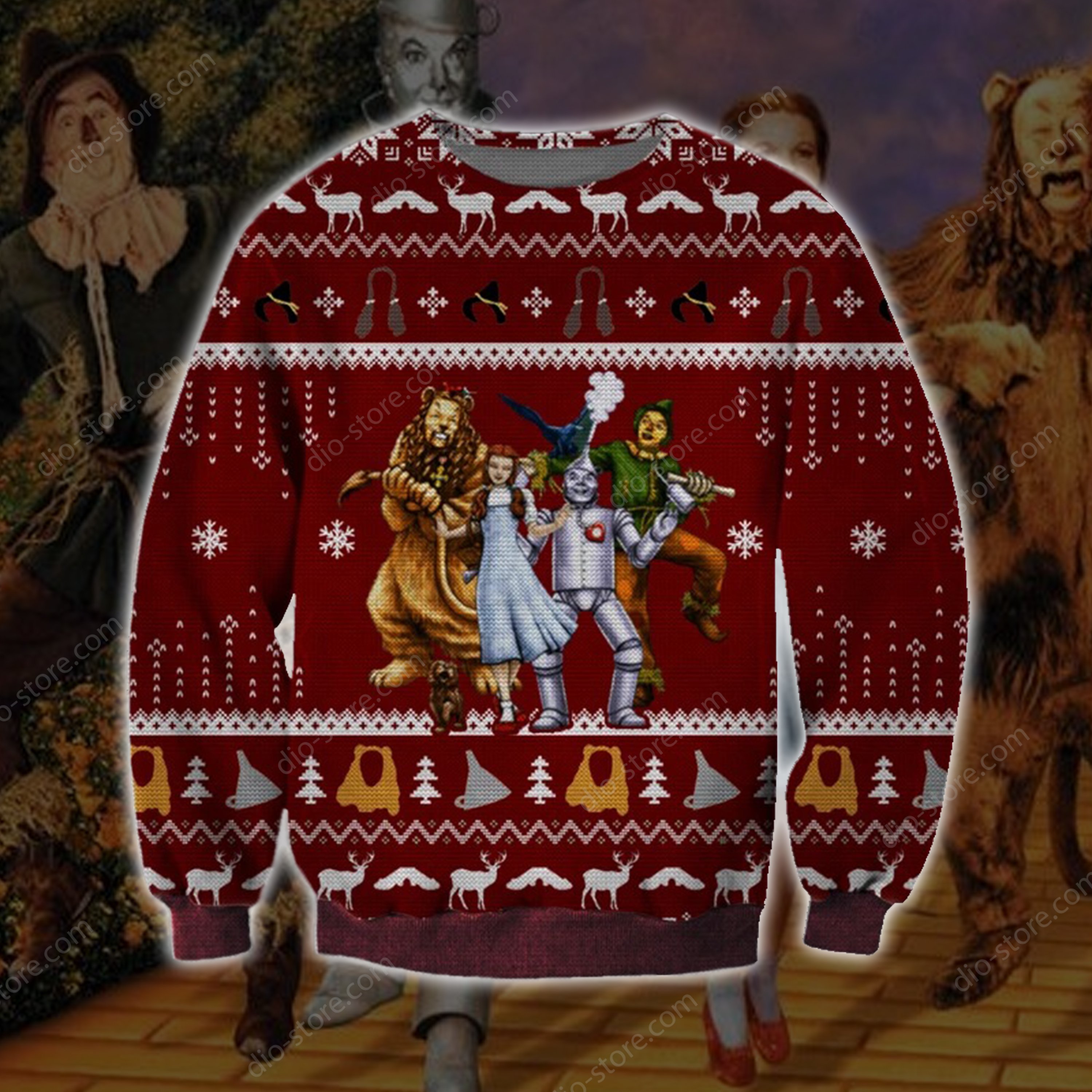 The Wizard Of Oz Knitting Pattern 3D Print Ugly Christmas Sweater 2023 Hoodie All Over Printed Cint10689