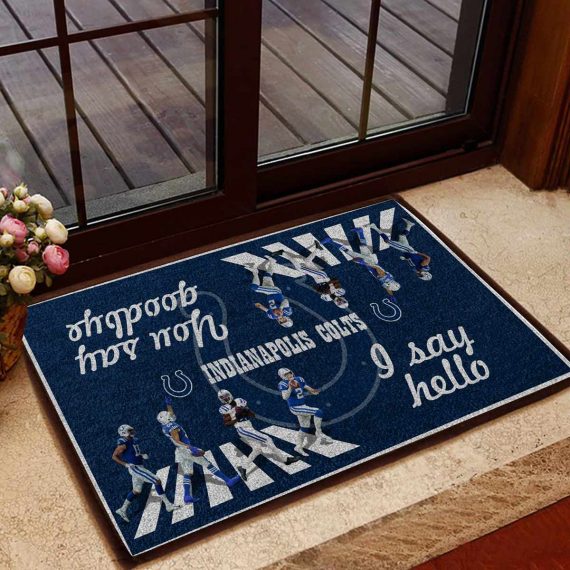 Indianapolis Colts Vintage Design Classic Custom Name Entrance Doormat Rug