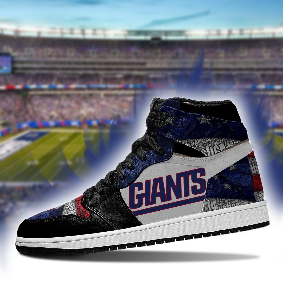 New York Giants Men Jordan Shoes Unique Football Custom Sneakers