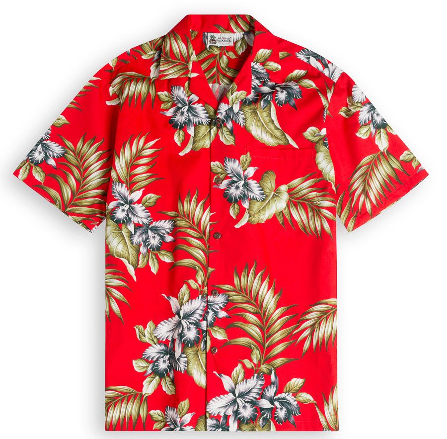 Premium Orchids Red Nice Design Hawaii Shirt Ha11295