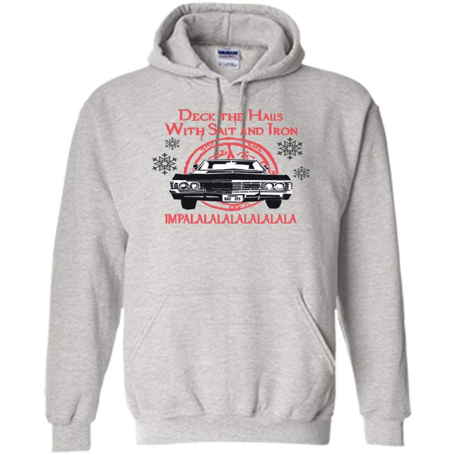 Deck The Halls With Salt And Iron, Christmas Gift – Gildan Heavy Blend Hoodie