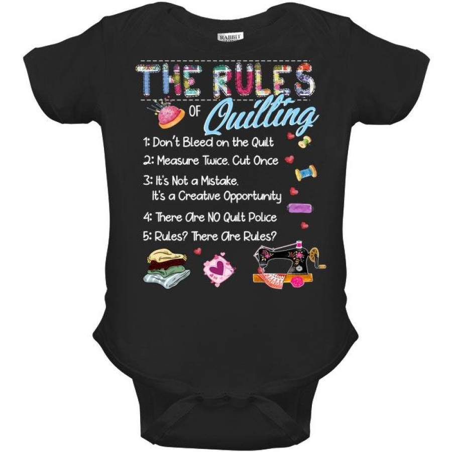 The Rules Quilting Baby Onesie