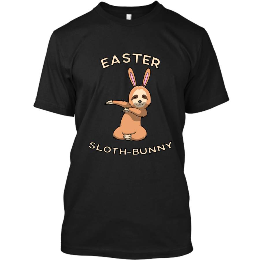 Dabbing Easter Bunny Shirt Boys Girls Sloth-Bunny T-shirt Custom Ultra Cotton