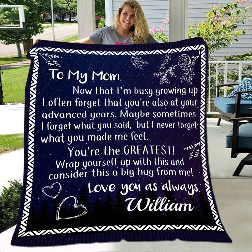 [Personalized Name] To My Mom You Are The Greatest – Gift For Mother’S Day, Unique Gifts Home Decor Gift For Family – Sherpa Blanket Fleece Blanket