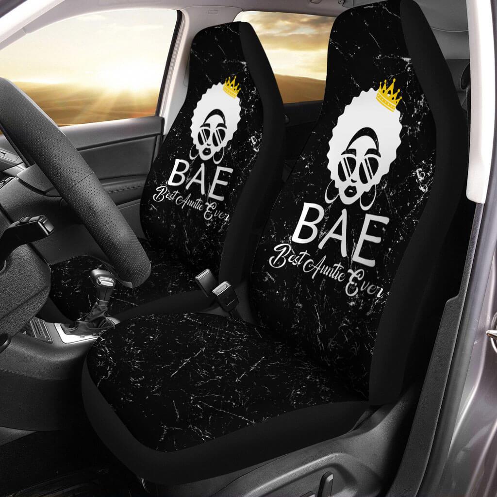 Melanin Automotive Seat Covers Bae Best Auntie Ever Auto Seat Covers