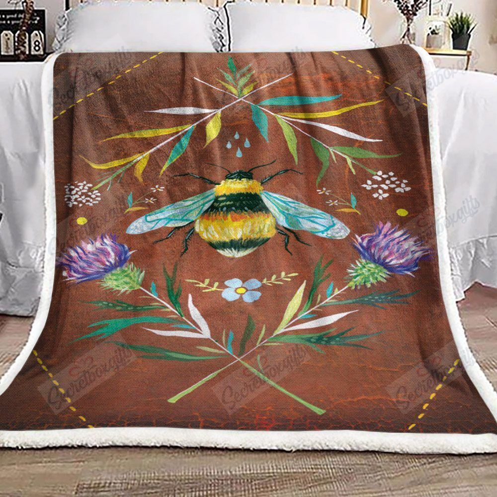 Bee And Flower Gs-Cl-Ld2906 Fleece Blanket