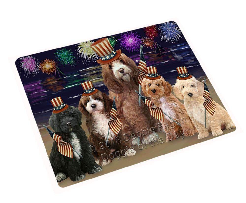 4Th Of July Independence Day Firework Cockapoos Dog Blanket Blnkt85008