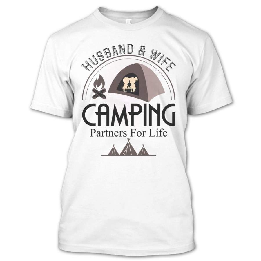 Husband & Wife T Shirt, Coolest Camping Couple T Shirt
