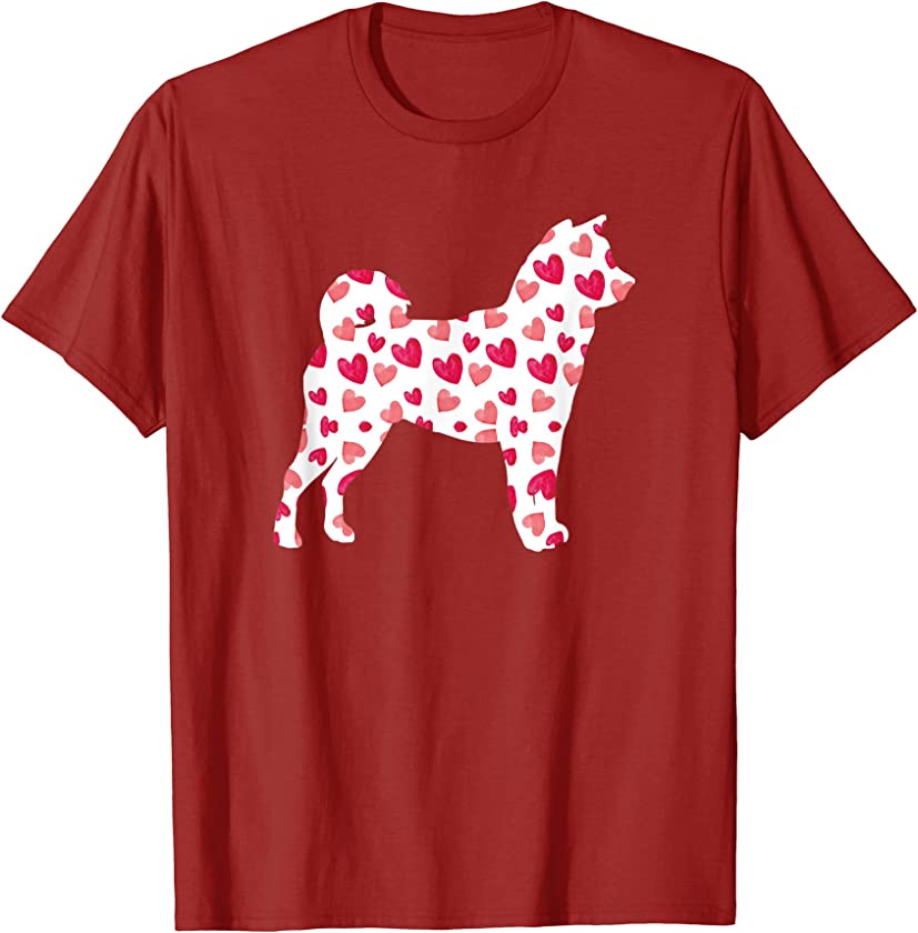 Valentines Day Shiba Inu Hearts Puppy Dog Lover T-Shirt