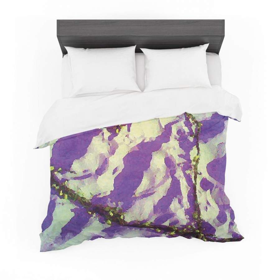 Anne LaBrie “Purple Tiger Love” Purple Yellow Featherweight 3D Customize Bedding Set Duvet Cover SetBedroom Set Bedlinen