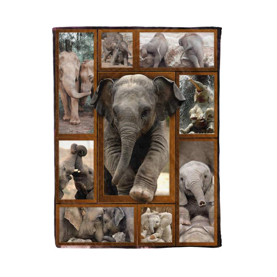 Fohgifts – elephant baby blanket, elephant blanket, elephant fleece blanket