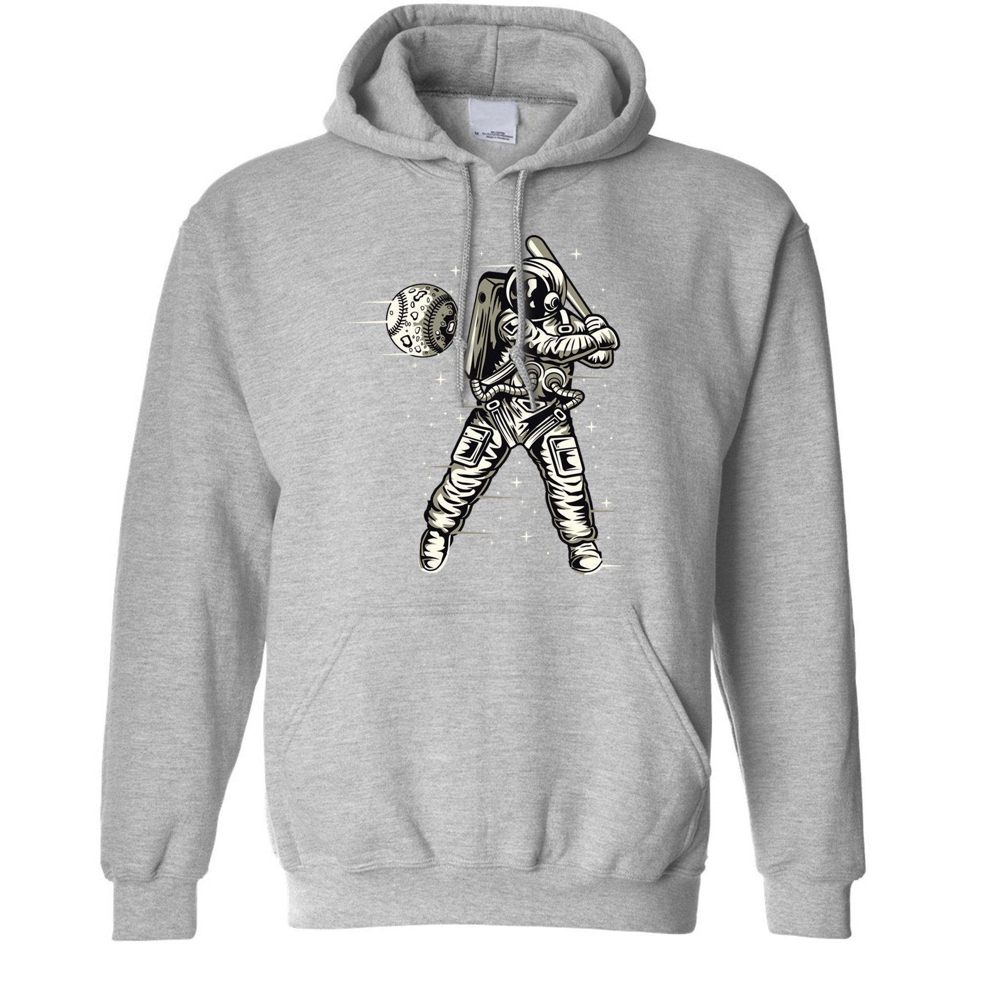 Geeky Sports Hoodie Astronaut Space Baseball Art Hooded Jumper
