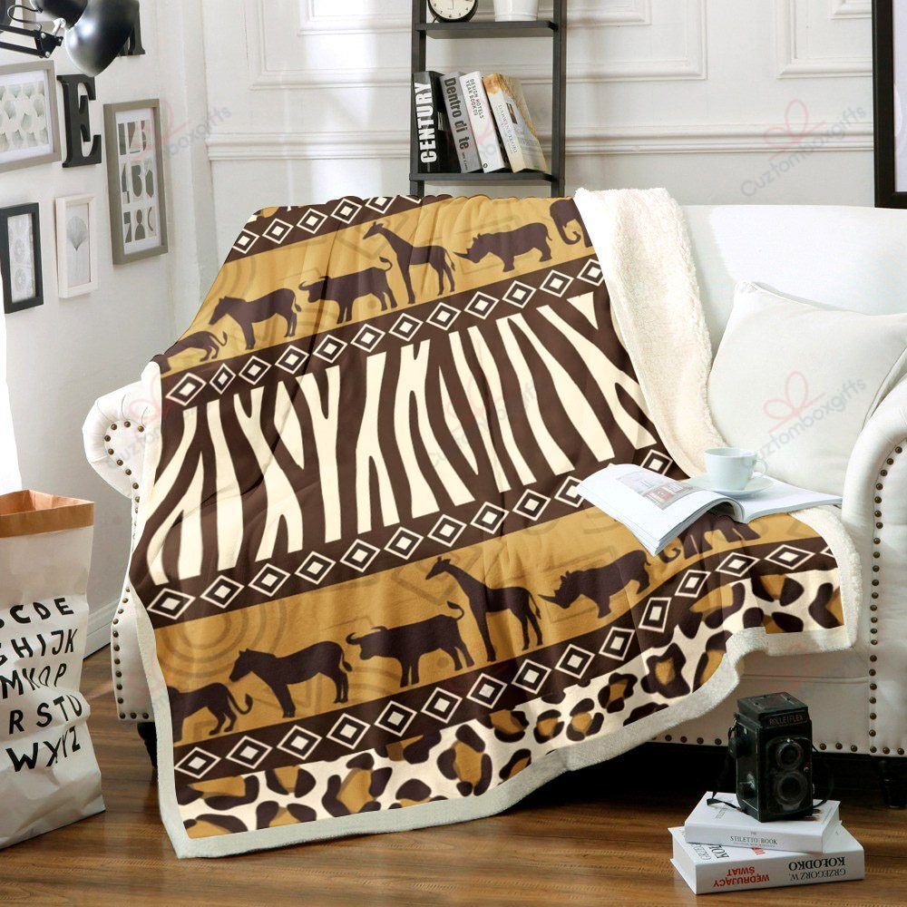 African Animal GS-CL-LD0207 Fleece Blanket