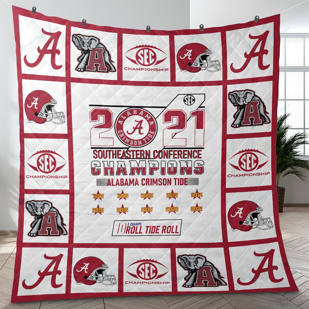 Alabama Crimson Tide Limited Edition Quilt And Blanket 077