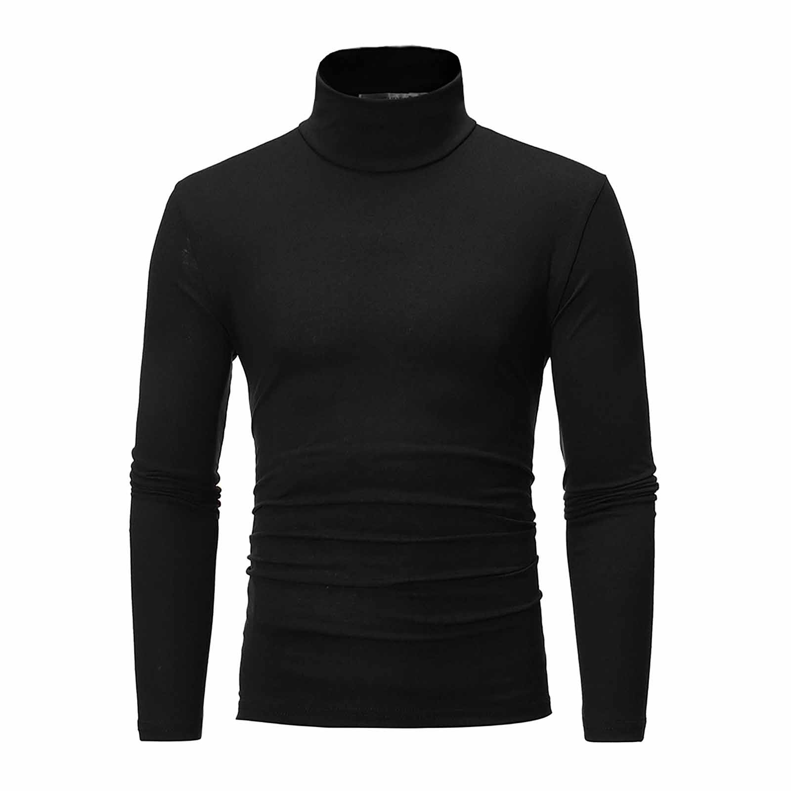 Slim Black Tops Men Autumn Winter Turtleneck Long Sleeve Slim Pullover Sweater Blouse Top Good Quality Spring Autumn Pullover alx