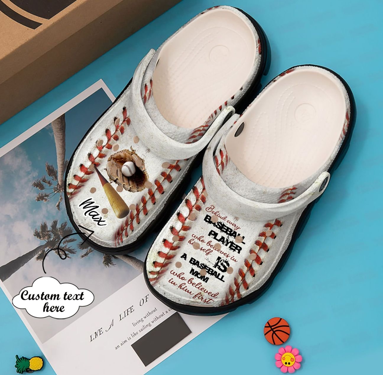 Base Ball Personalized Clog, Custom Name, Text, Color, Number Fashion Style For Women, Men, Kid, Print 3D Baseball Players