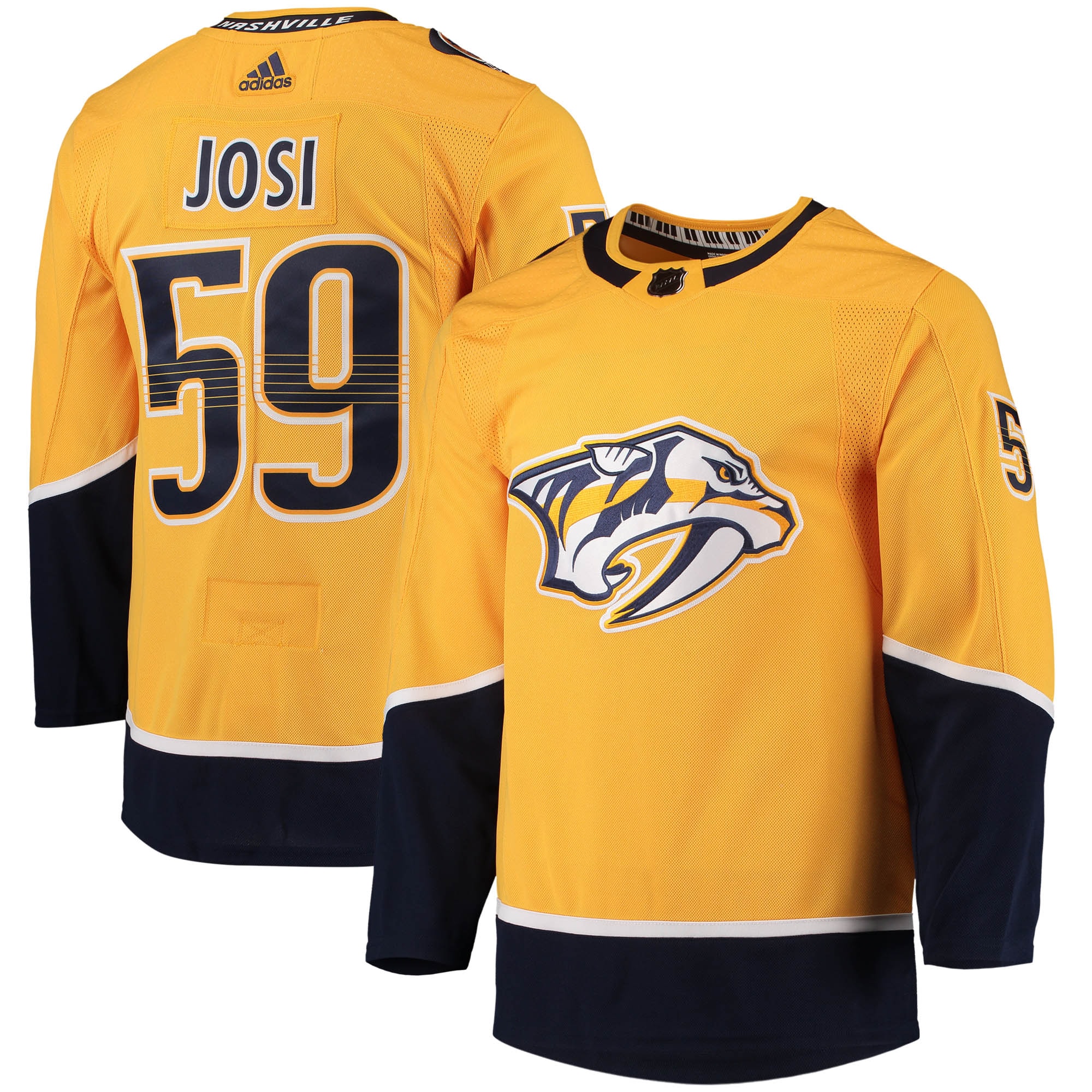 Roman Josi Nashville Predators Home Primegreen Authentic Player Jersey – Gold