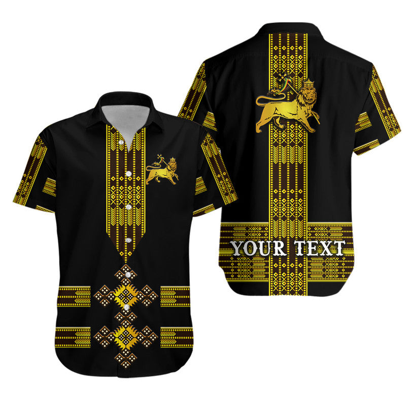 (Custom Personalised) Ethiopia Hawaiian Shirt Ethiopian Lion Of Judah Tibeb Vibes No.1 Ver – Black Lt8